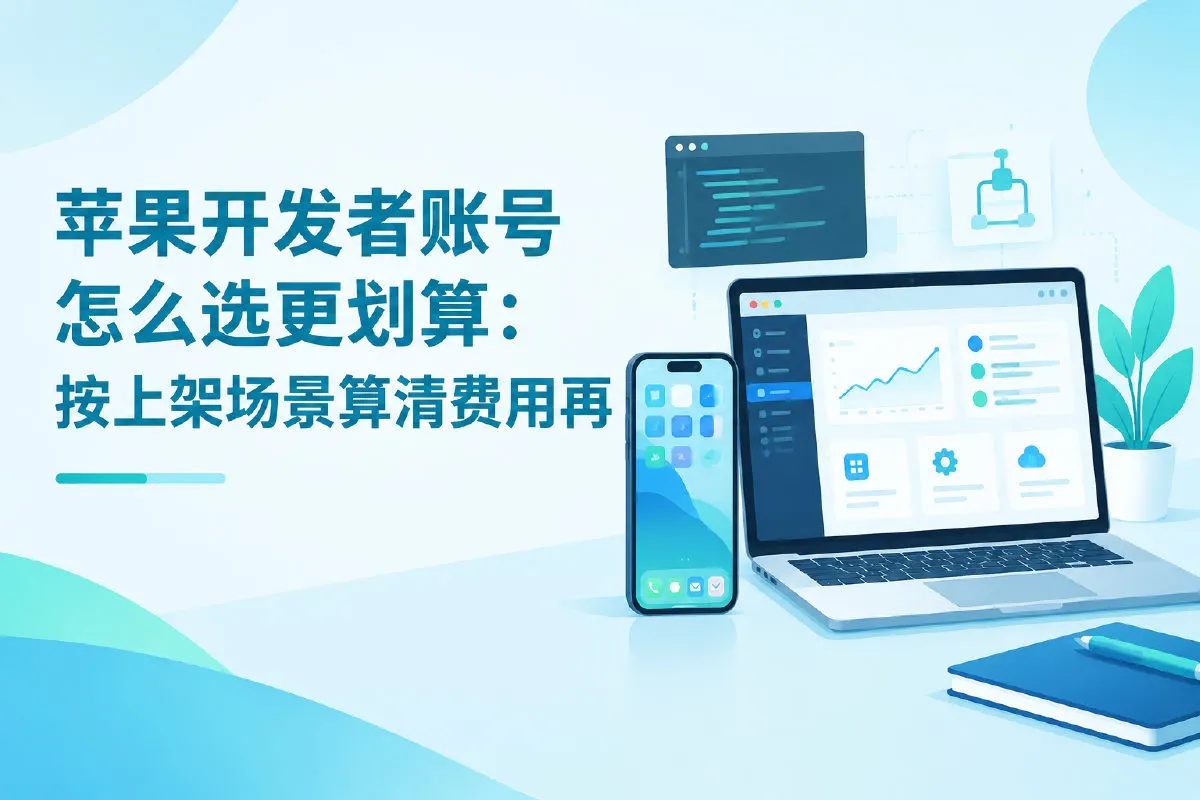 苹果开发者账号怎么选更划算:按上架场景算清费用再下单